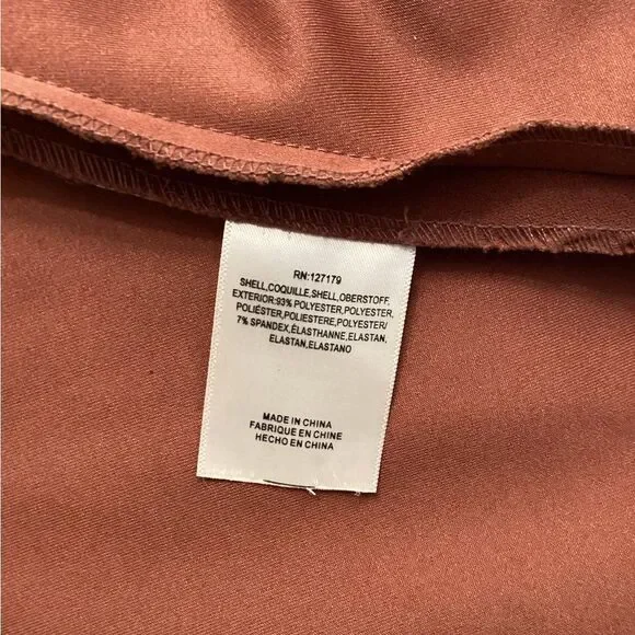 Jenny Woo Rust Brown Sleeveless V-Neck Maxi Dress Size 12 - Picture 13 of 14